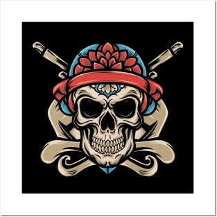 Death or Glory Skull Tattoo Posters and Art